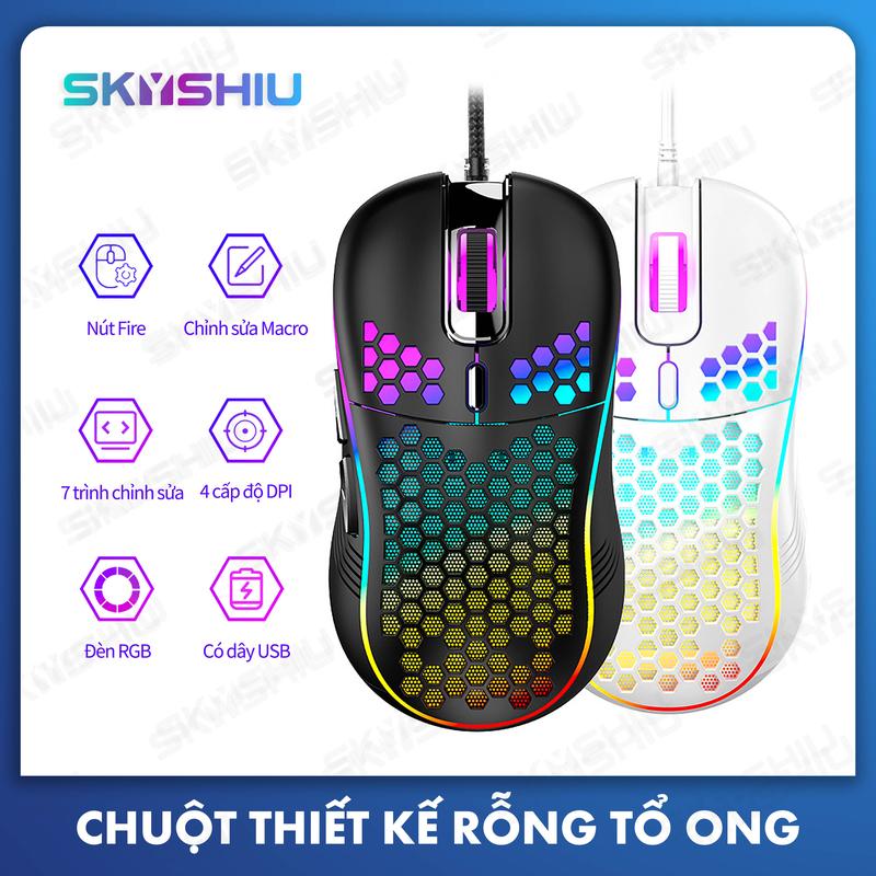 SKYSHIU Chuột M1 RGB Gaming Mouse Chuột cho Laptop và PC