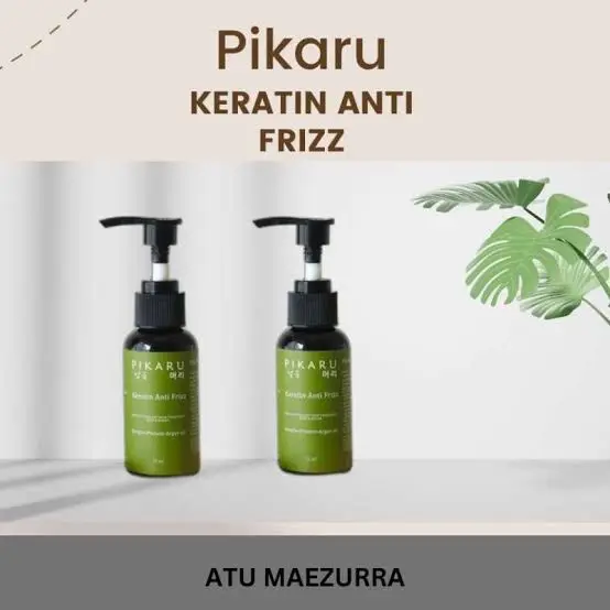 Paket 2 botol PIKARU Keratin 75ml Hair Treatment Anti Frizz - Meluruskan Rambut Pria & Wanita bunga shampoo obat rambut ngembang kering deep moist sampo antiketombe kondi sione r shampoke tombe tresemme keratin smooth serum rontok shampo minyak tanpa berm