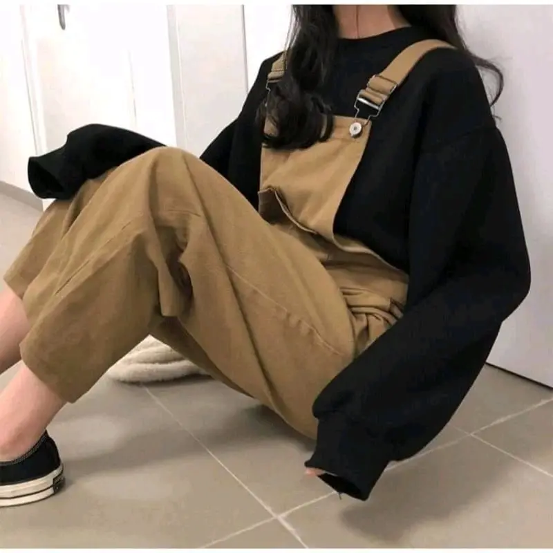 OVERALL JUMPSUIT WANITA KOREAN STYLE / BAJU KODOK WANITA Panjang