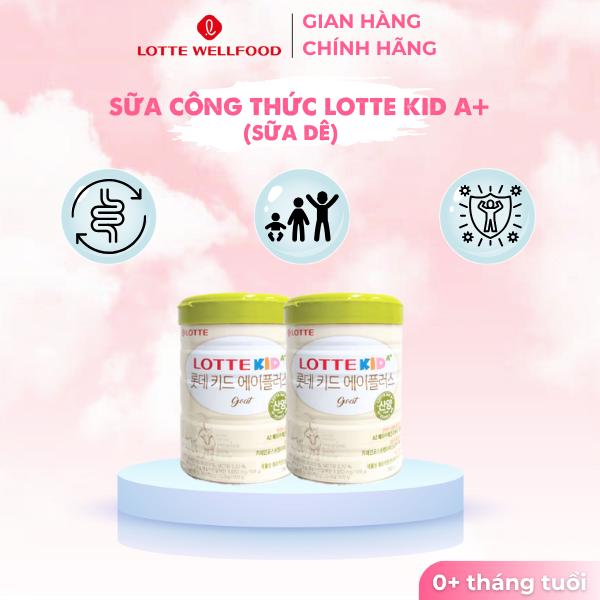 Sữa Dê Lotte Kid A+ Giúp Phát Triển Chiều Cao Lon 760g - Sữa Bột Bổ Sung Canxi Giúp Ổn Định Hệ Tiêu Hóa