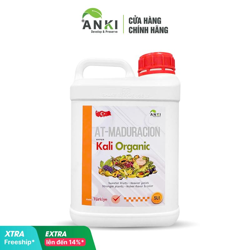  Can 5 lít Phân bón Kali hữu cơ nhập khẩu Châu Âu  nguyên đai nguyên kiện  - Dưỡng cây nuôi trái ngọt tự nhiên nặng ký lên cơm lên màu,... 