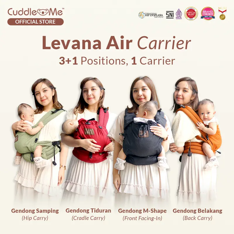 Gendongan Bayi - CUDDLEME Levana Air Carrier Gendongan Kanguru SSC M Shape Adjustable 1