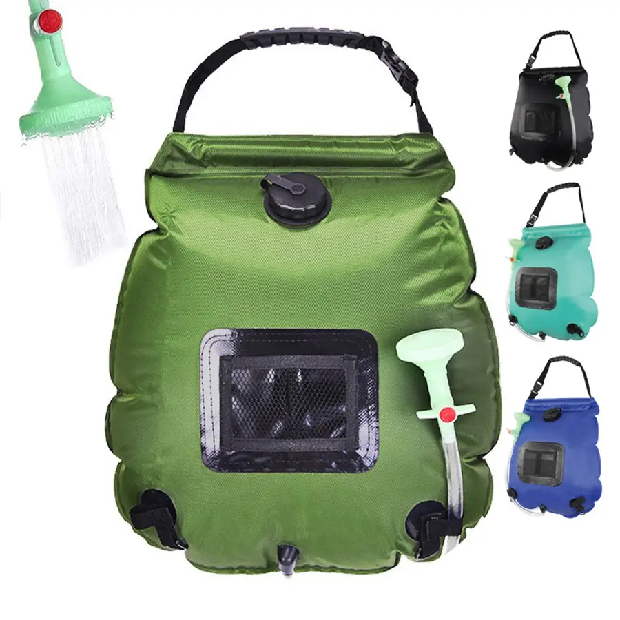 Outdoor solar powered shower bag camping shower storage bag portable shower bag 20L shower bag