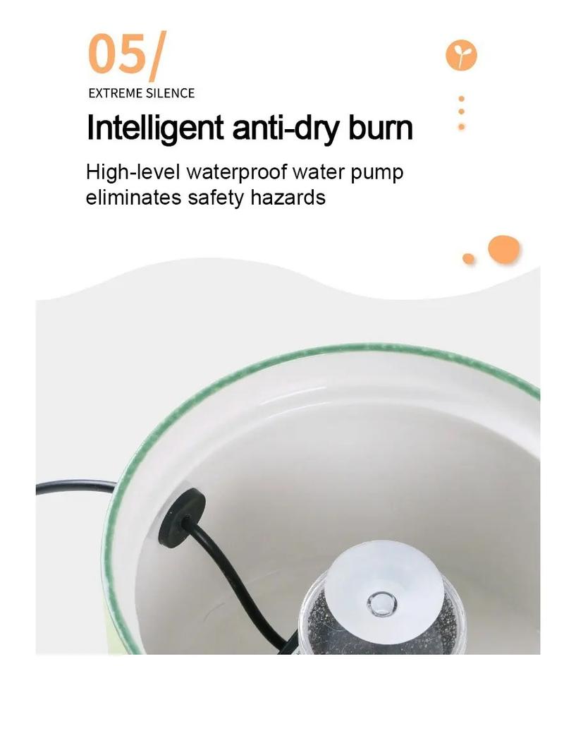 Product Introduction of Cat Electric Ceramic Water Dispenser with Filter and Live Water Circulation for Automatic Drinking - Pet Mobile Water Dispenser Supplies 8