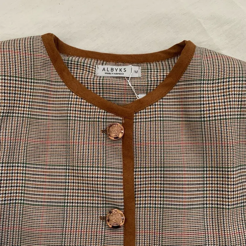 ALBYKS - TARTAN CROP BLAZER 1