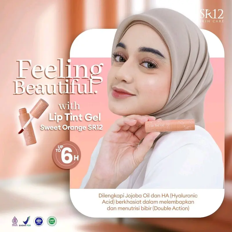 SR12 Lip Tint Gel Liptint Lasting - Gloss Bibir - Lipstick 4