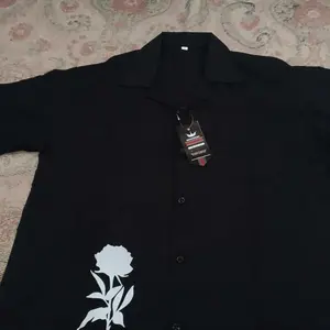 Kemeja Hawai Lengan pendek Motif Drak Roses Piyama Hem Pria Lengan Pendek Katun