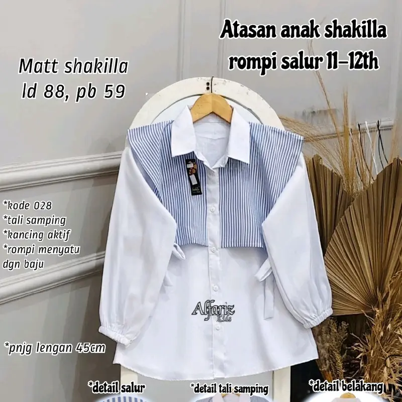 [028] Atasan Anak Shakila 7-14 tahun/ Atasan Anak Rompi 8