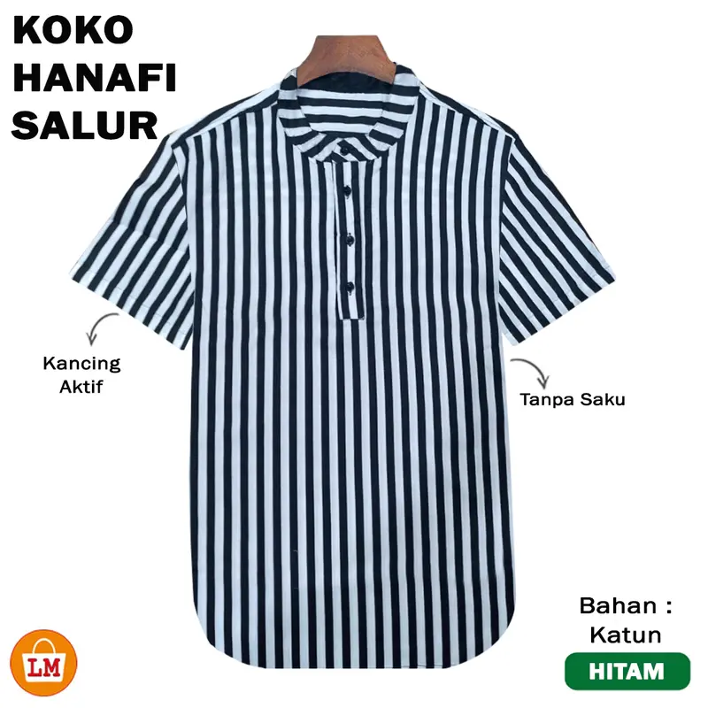 TERMURAH TERLARIS KOKO KURTA HANAFI LENGAN PENDEK Ukuran M L XL XXL TERBARU LMS 26432 26434 7