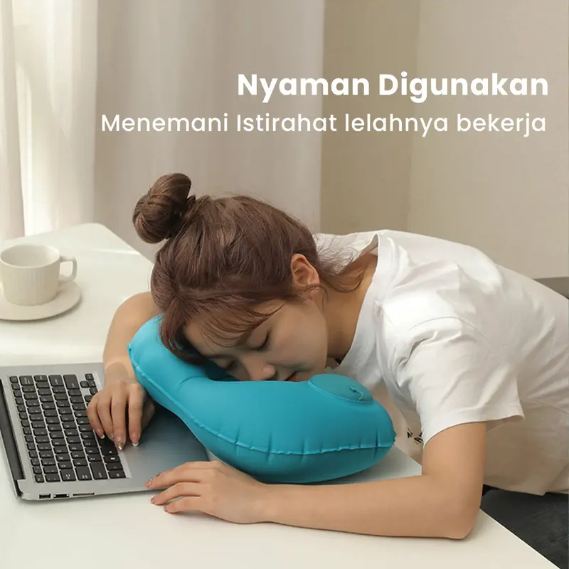 Bantal leher autopompa traveling inflatable travel neck pillow - floatiesclub 1