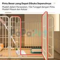 Gambar 【7.7】 120*60*60cm Kandang Hewan Pagar Kandang Hamster Burung Pagar Besi DIY Kandang Hewan Peliharaan Pet Cage kandang  kucing - 120*60*60cm-putih dari PaPaPet.id Kab. Tangerang 5 Tokopedia