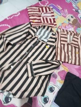 Product Review of Atasan kemeja blouse tunik wanita kekinian motif salur from n**a 2