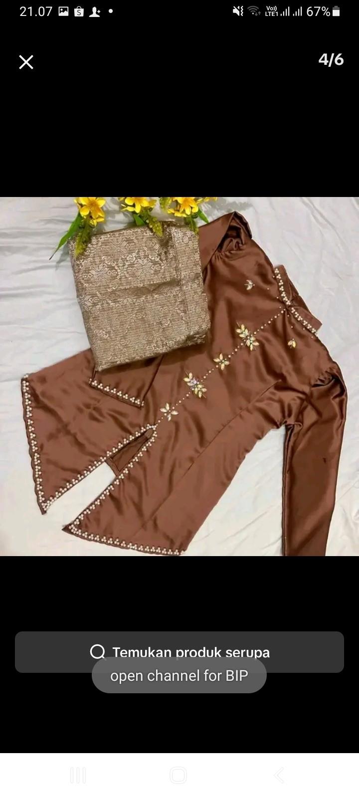 Product Introduction of khalista one set kurung melayu baju pesta baju bradesmaid baju lamaran baju kondangan Muslim Wanita Gamis Setelan Celana Katun Panjang Dewasa Dress 8
