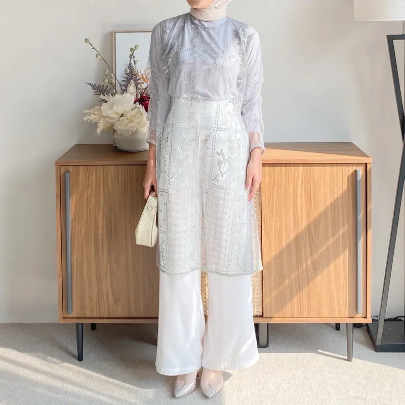 Jaara tunik | tunik brukat | lebaran kondangan ootd 6