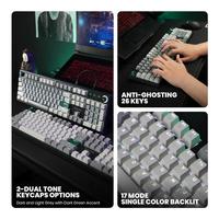 Gambar KEYBOARD GAMING REXUS HEROIC KX5 v2 Mechanical - Gaming Keyboard - Dark Grey, Blue dari Techno Computer Bali Kota Denpasar 2 Tokopedia