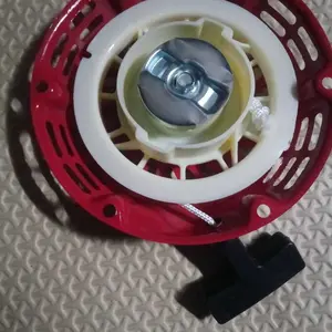 Recoil Starter Besi Selahan Recoil Starter Besi Tarikan Engkol Mesin Penggerak Bensin GX160 GX200 merah gold