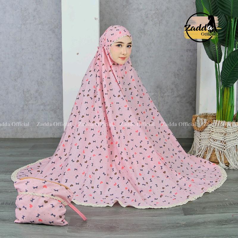 Mukena Dewasa Rayon Premium Motif Pita Size Jumbo Adem Lembut Nyaman - Muslim Katun 8