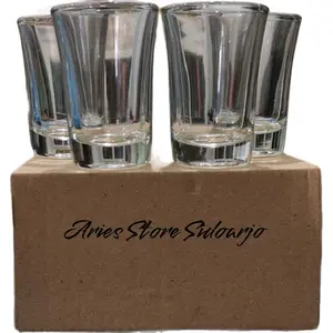 GELAS SLOKI 1 DUS | GELAS SLOKI KACA | GELAS SHOOTER | GELAS SLOKI MEREK KIG | 1 DUS ISI 6
