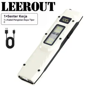 LEEROUT Terterang Flashlight taktis Senter EDC Yemao MG28cahaya putih kuning 1500 lumen Terjual Penerbangan panjang