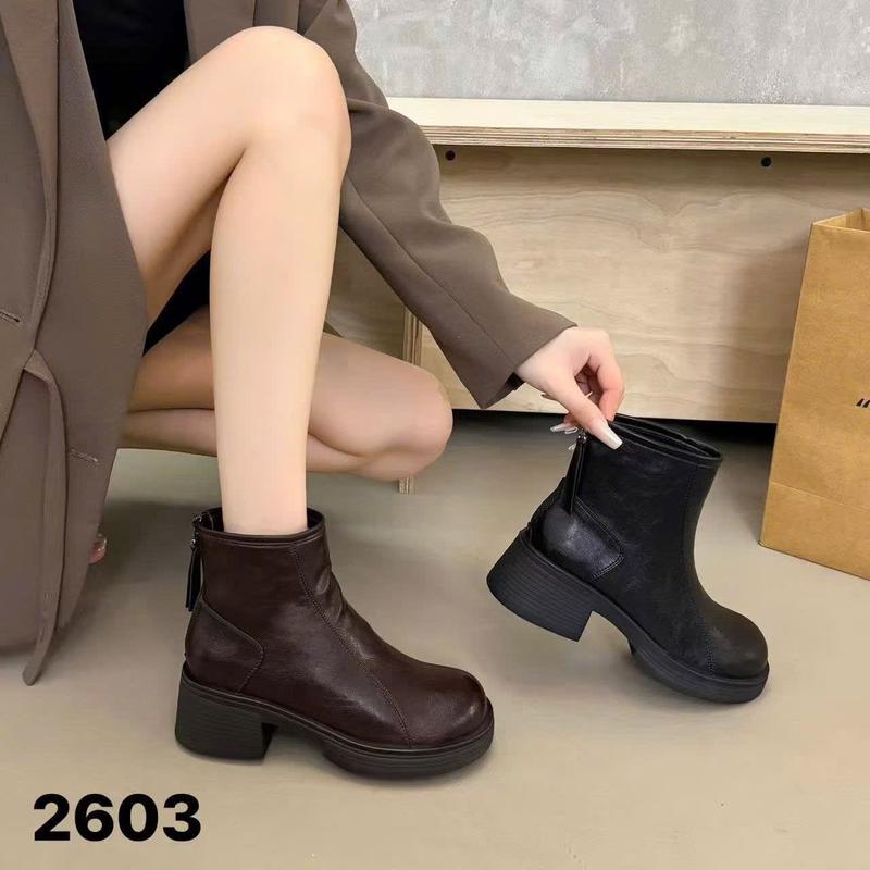 Bốt Nữ bốt phiên bản mới đơn giản cổ thấp đế 5cm siêu êm 2025 HQCCC Samshoes 2603