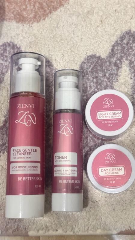 Product Introduction of ZIENVI BEAUTY - PAKET WHITENING GLOW KEMASAN BARU (KRIM SIANG ACNE)- MENCERAHKAN Wajah 5