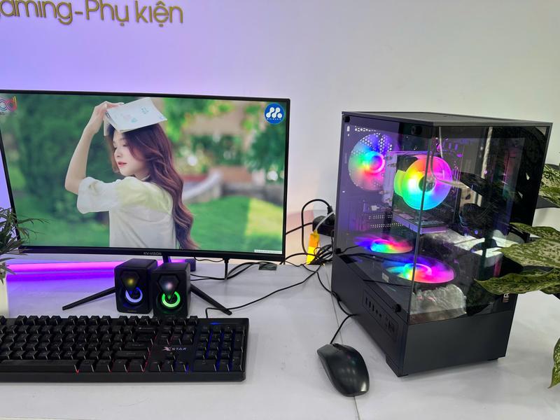  Bộ PC Màn 22in Mới i5 vga 750ti - Chơi Mượt LM CF AU GTA FO4 FF Roblox Cấu hình H81 i5 4570 RAM 8G SSD 240 Tặng Loa Dây Mạng Bấm Sẵn 