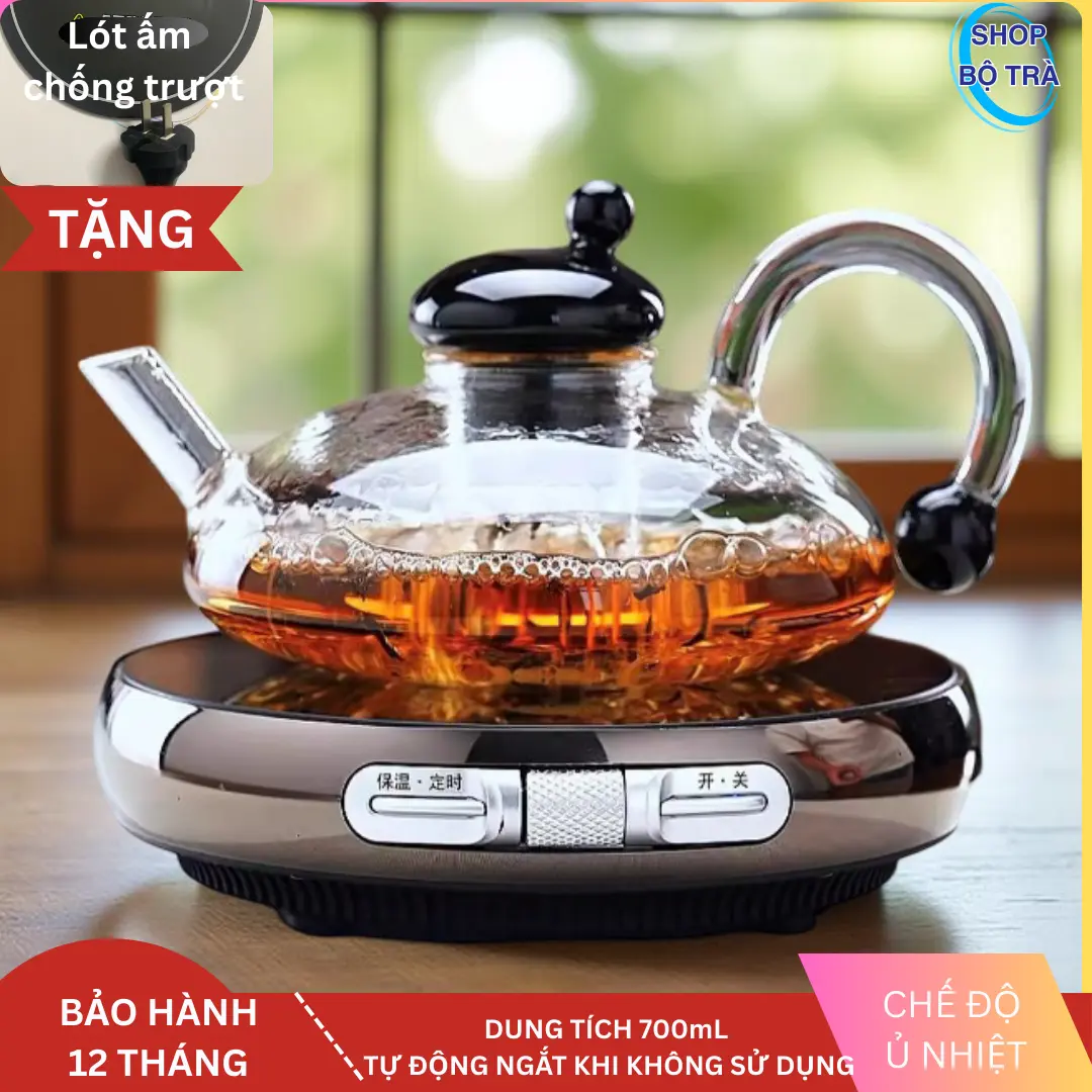 Ấm Pha Kiểu Mới Tách Nước Kết Hợp Bếp Đun Điện Đun Nước ấm trà phù thủy Ấm Siêu Tốc Ấm Đun Bình Đun Nước