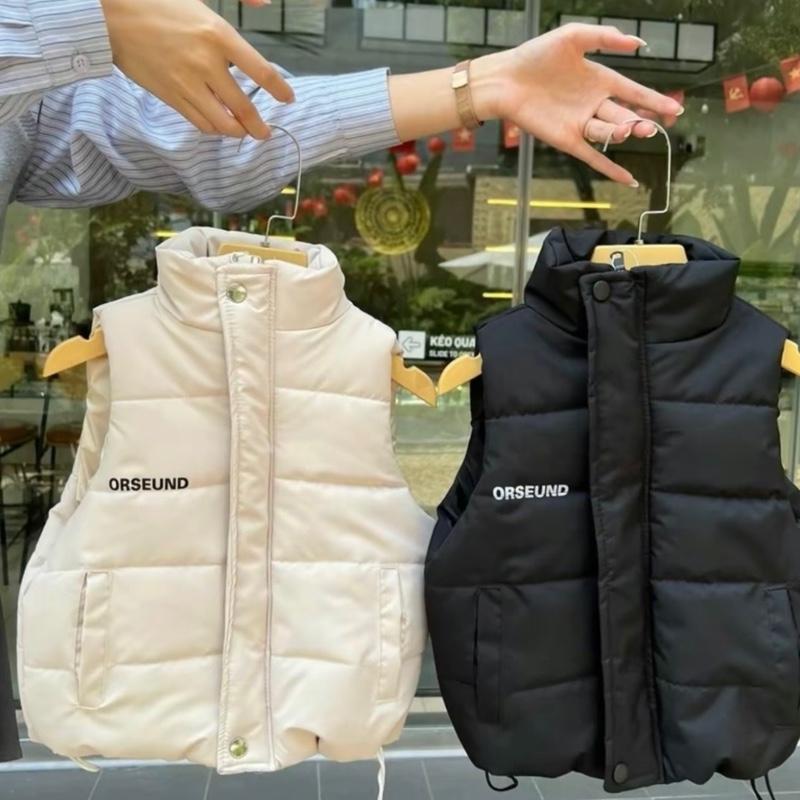  ORSEUND Áo phao gile siêu nhẹ cho bé trai và bé gái size 10kg-35kg Màu đen và Màu be Bảo vệ cho bé khoải nước và giữ ấm trong thời tiết lạnh 