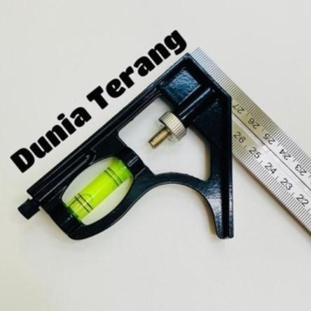 SIKU TUKANG WATERPASS IGM 12in - Grafir Penggaris Siku Waterpas L 12 inci Mistar Siku Kombinasi Siku Bangunan 30 cm Siku Waterpass Multiguna IGM IS-019 2