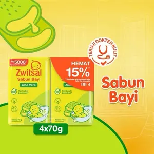 ZWITSAL 4pcs Baby Sabun BATANG Aloe Vera Rich Honey Classic 70g