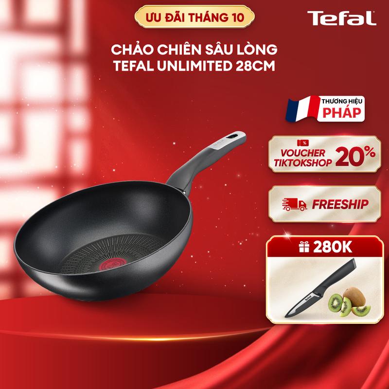 Chảo chiên sâu lòng Tefal Unlimited cao cấp 28cm/G2551902 - Công nghệ báo nhiệt thông minh