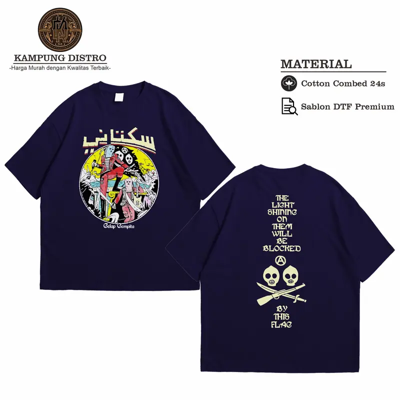 Kaos Sukatani Gelap Gempita Band Punk Official Baju Pria Wanita Tshirt Cotton Combed 24s Hitam Lembut 1