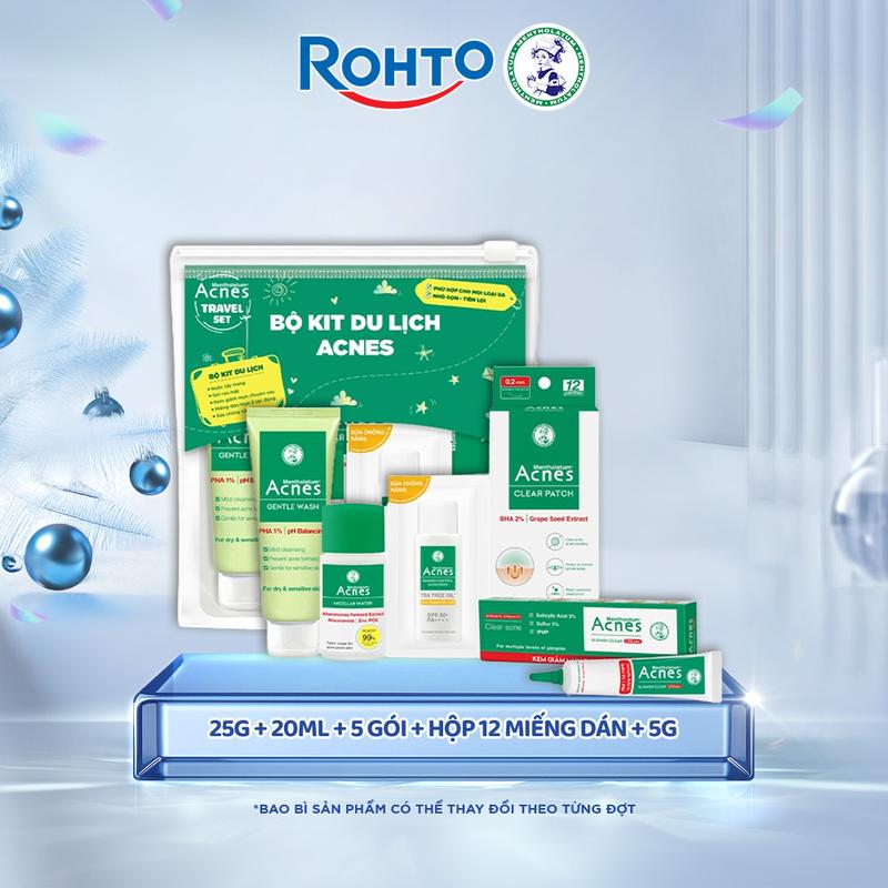  Bộ kit du lịch chăm sóc da mụn dành cho da khô và nhạy cảm Acnes Travel Set 