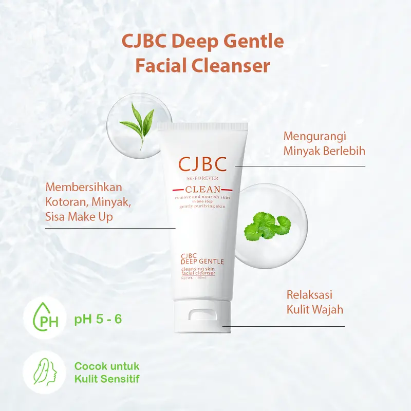 CJBC SK-FOREVER Buy 1 Get 1 Deep Gentle Cleansing Skin Facial Cleanser Remove and Nourish Skin in One Step Gently Purifying Skin Facial Cleanser Facial Wash Pembersih Wajah dari CJBC Kosmetik Extract Perawatan 1