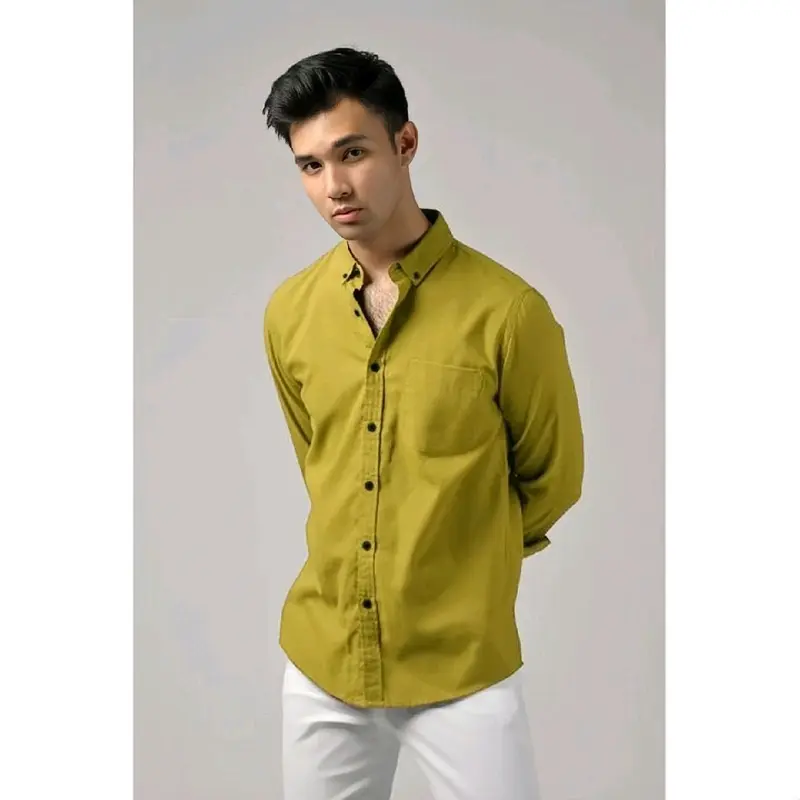 PROMO KEMEJA POLOS PRIA LENGAN PANJANG PAKET HEMAT 3PCS CUMA 100 RIBU 4