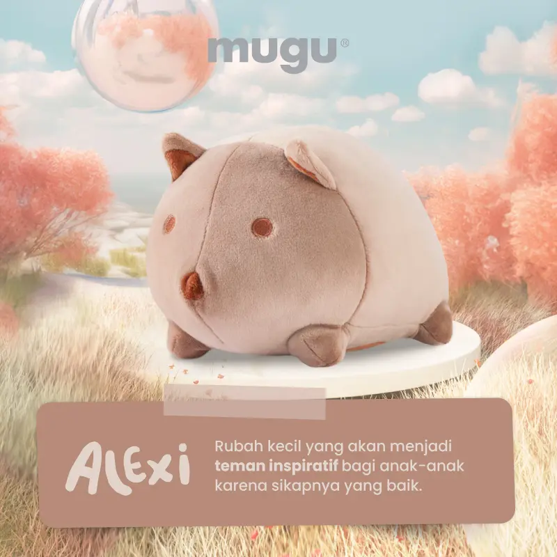 Mooimom x mugu Mainan Bayi Boneka Karakter | Mugu Stuffed Doll 5