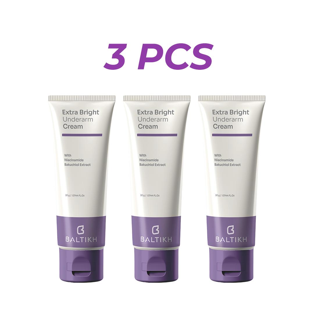 [Paket Hemat 3 PCS] BALTIKH Extra Bright Underarm - Krim Slengki dan Keti Lipatan Hitam Extrak Bakuchiol Extra Wangi dan Glowing Pencerah Ketiak Mencerahkan Selangkangan Kaki