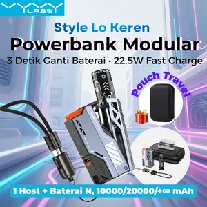 Vyvylabs NexCell Power Bank Detachable 22.5W 10000mAh 21700 Baterai Ganti Cas hp Cepat USB Type C to c Fast Charger Powerbank
