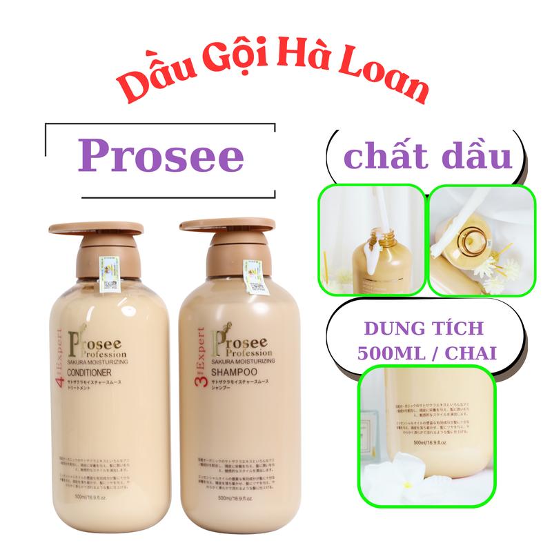 Prosee - Dầu Gội & Xả Prosee 500ml Chất Dầu Dưỡng Mềm Mượt Tóc Hỗ Trợ Phục Hồi Giảm Gàu Ngứa   Dầu Gội Hà Loan 