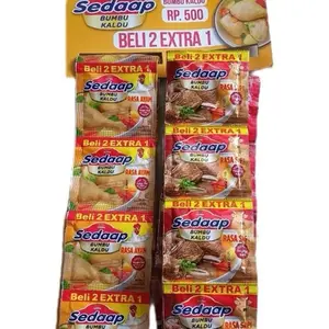 1 renteng 18sachet Sedaap Bumbu kaldu bubuk ayam/sapi 9gr (12 gratis 6)