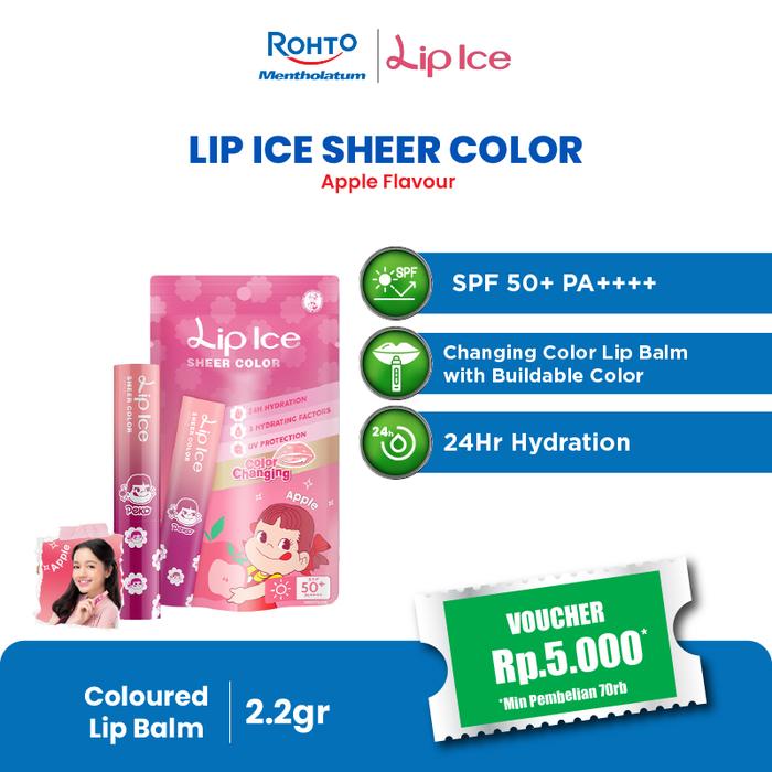 Gambar LIP ICE SHEER COLOUR APPLE dari Rohto Indonesia Kab. Tangerang Tokopedia