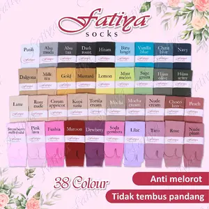 Fatiya Kaos  Kaki Muslimah Jempol Warna BaicII Warna Hijab 38 Warna || Kaos Kaki Muslimah Anti melar