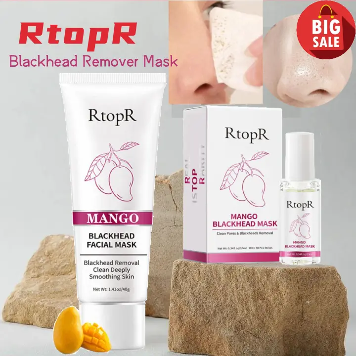 RtopR Mango Blackhead Remover Mask Deep Cleans Pores Serum Mask Peeling Nose 10ml Off