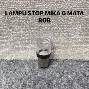 LAMPU STOP REM BELAKANG MIKA 6 MATA SUPER TERANG MODE STANDY KEDIP LAMBAT DAN REM KEDIP MERAH 12 VOLT DC UNIVERSAL BISA UNTUK MOTOR DAN MOBIL