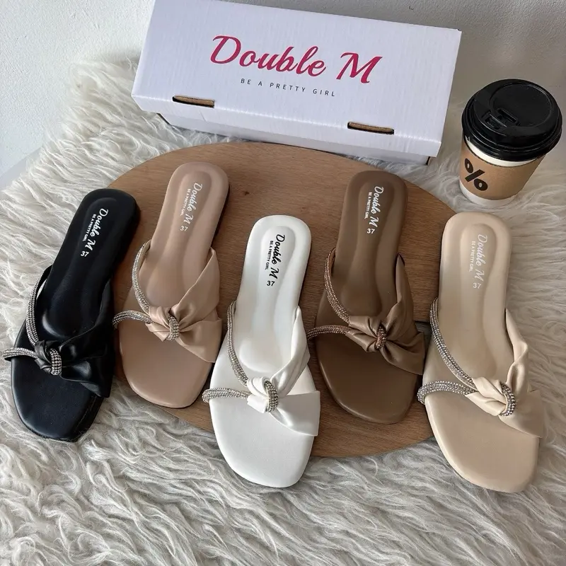 DoubleMstore (WG.7767 Size36-41) Sandal Diamonds beautiful Kasut Wanita Cantik