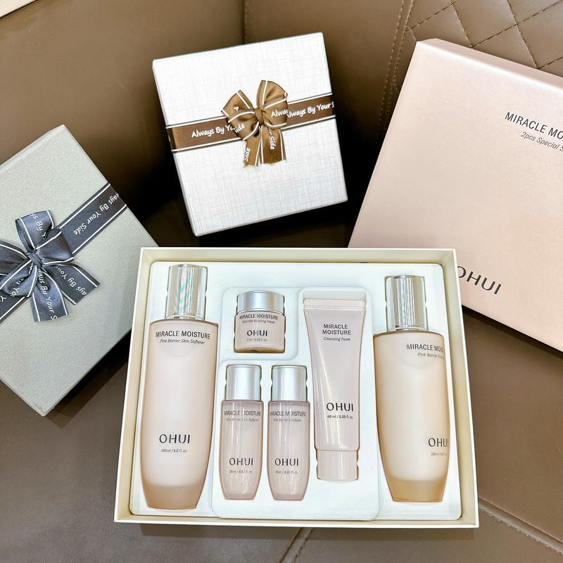 T066. Set Dưỡng Da Nước Hoa Hồng Sữa Dưỡng Ohui Miracle Hồng 6 Sản Phẩm kèm kem 7ml - Hỗ trợ cấp ẩm, dưỡng da sáng hồng