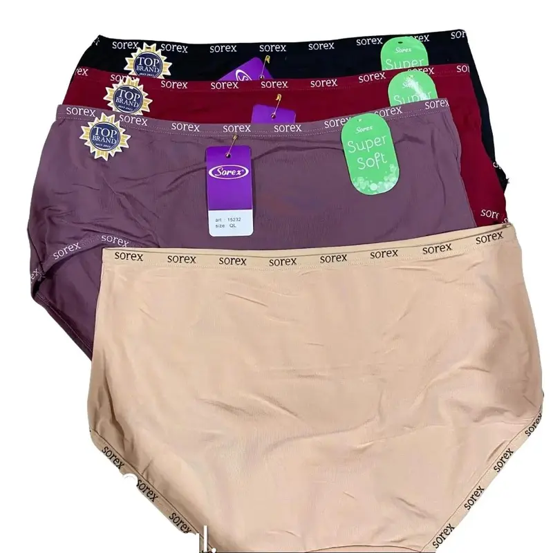 (3pc,6pc,12pc) Celana Dalam Wanita Sorex Basic Super Soft 15232 Cutting Midi Pendek Dewasa Karet Katun Stretch Lembut dan Nyaman 2