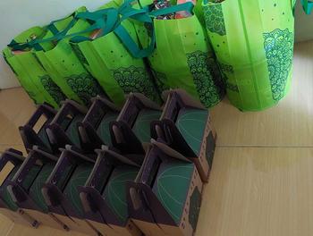 Product Review of isi 12 Tas Parsel Idul Fitri standar grosir / Goodie Bag Idul Fitri / Kantong Snack Souvenir parsel lebaran / tas lebaran idul fitri / tas kain lebaran from T**a 0