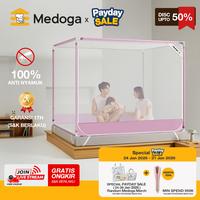 Gambar Medoga Kelambu Tidur Minimalis Anti Jatuh Anti Nyamuk Tenda Bayi & Dewasa Jumbo Kotak 120 160 180 200 - Pink, 120 x 200 dari kelambu medoga Kota Tangerang Selatan 1 Tokopedia