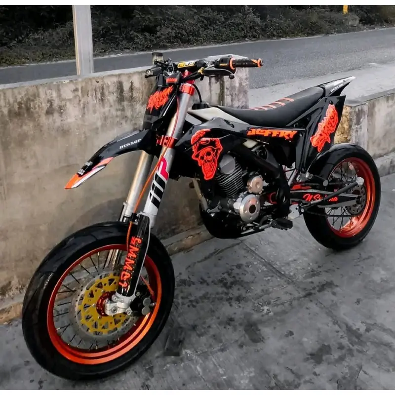 Spakbor depan Crf 110 dan Papan nomor Crf 250 Set Supermoto Klx bf Dtracker Crf 150 l wr155 5